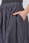 longuette skirt, wide, in cotton and linen washed crêpe - BERGFABEL 