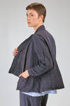 giacca/camicia al fianco, ampia,  in tela lavata di cotone e lino - BERGFABEL 