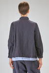 giacca/camicia al fianco, ampia,  in tela lavata di cotone e lino - BERGFABEL 