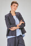 giacca/camicia al fianco, ampia,  in tela lavata di cotone e lino - BERGFABEL 