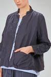 giacca/camicia al fianco, ampia,  in tela lavata di cotone e lino - BERGFABEL 