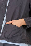 giacca/camicia al fianco, ampia,  in tela lavata di cotone e lino - BERGFABEL 