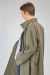 under-the-knee overcoat, wide, in washed cotton waterproof canvas - BERGFABEL 