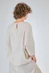 t-shirt al fianco, morbida, in maglia leggera di seta, lino e cotone - BOBOUTIC 