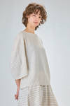 t-shirt al fianco, morbida, in maglia leggera di seta, lino e cotone - BOBOUTIC 