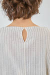 t-shirt al fianco, morbida, in maglia leggera di seta, lino e cotone - BOBOUTIC 