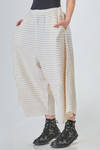 gonna/pantalone longuette, ampia, in maglia leggera di seta, lino e cotone - BOBOUTIC 