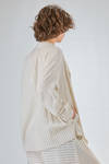 giacca al fianco, ampia, in maglia leggera di seta, lino e cotone - BOBOUTIC 