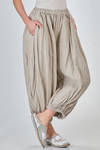 'balloon' trousers in washed linen herringbone - COMME DES GARÇONS 