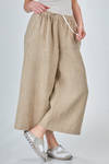 wide, ankle-length trousers in heavy washed linen canvas - COMME DES GARÇONS 