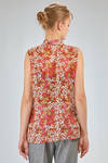 camicia al fianco, sfiancata, in chiffon di seta stampata - SAPIO 