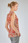 camicia al fianco, sfiancata, in chiffon di seta stampata - SAPIO 