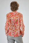 camicia al fianco, linea dritta, in chiffon di seta stampata - SAPIO 