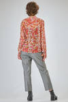 camicia al fianco, linea dritta, in chiffon di seta stampata - SAPIO 
