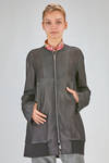 long and soft blouson of honey comb shape triacetate and polyester - SAPIO 