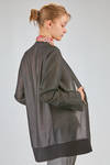 long and soft blouson of honey comb shape triacetate and polyester - SAPIO 