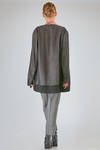 long and soft blouson of honey comb shape triacetate and polyester - SAPIO 