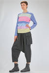 t-shirt 'classica Comme-Comme' in jersey di cotone con righe orizzontali multicolor - COMME des GARÇONS - COMME des GARÇONS 