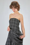 bustier a fascia asimmetrica in madras di cotone e seta - MARC LE BIHAN 
