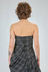 bustier a fascia asimmetrica in madras di cotone e seta - MARC LE BIHAN 