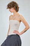 bustier a fascia in froissé di poliammide, seta ed elastan - MARC LE BIHAN 