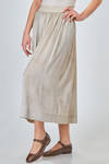 long and wide skirt of overdyed silk and elatsan crêpe de chine - UMA WANG 