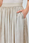 long and wide skirt of overdyed silk and elatsan crêpe de chine - UMA WANG 