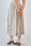 long and wide skirt of overdyed silk and elatsan crêpe de chine - UMA WANG 