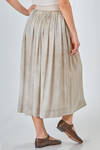 long and wide skirt of overdyed silk and elatsan crêpe de chine - UMA WANG 