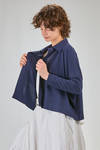 cardigan corto e ampio in maglia rasata di cotone Sea Island - LUSSI 
