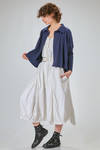 cardigan corto e ampio in maglia rasata di cotone Sea Island - LUSSI 
