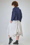cardigan corto e ampio in maglia rasata di cotone Sea Island - LUSSI 