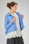 cardigan corto e ampio in maglia rasata di cotone Sea Island melange - LUSSI 