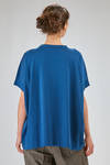 t-shirt al fianco, ampia, in maglia rasata di cotone Sea Island - LUSSI 