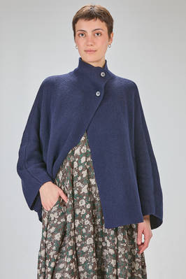 oversized pea coat in double-knit cotton and frisé polyurethane  - 227