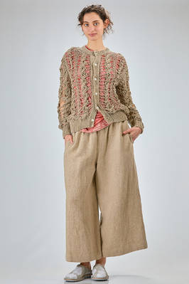 cardigan lungo e morbido in maglia macramé di canapa - COMME DES GARÇONS 