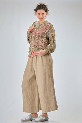 cardigan lungo e morbido in maglia macramé di canapa - COMME DES GARÇONS 