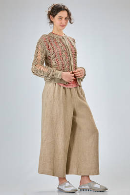 cardigan lungo e morbido in maglia macramé di canapa - COMME DES GARÇONS 