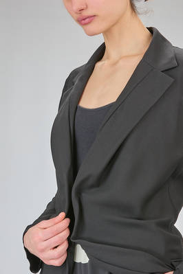 long, fitted blazer jacket in stretch polyester georgette - JUNYA WATANABE 