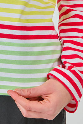 'classic Comme-Comme' t-shirt in cotton jersey with multicolour horizontal lines - COMME des GARÇONS - COMME des GARÇONS 