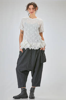 t-shirt lunga e morbida in garza froissé di poliestere lavato - COMME des GARÇONS - COMME des GARÇONS 