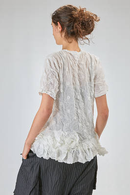 t-shirt lunga e morbida in garza froissé di poliestere lavato - COMME des GARÇONS - COMME des GARÇONS 