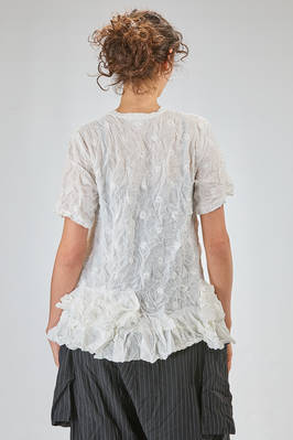 t-shirt lunga e morbida in garza froissé di poliestere lavato - COMME des GARÇONS - COMME des GARÇONS 