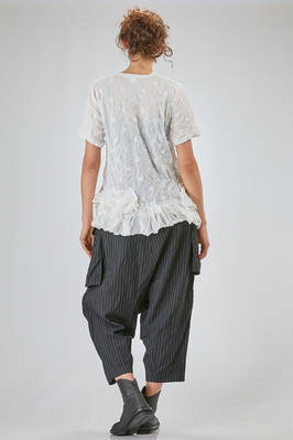 t-shirt lunga e morbida in garza froissé di poliestere lavato - COMME des GARÇONS - COMME des GARÇONS 