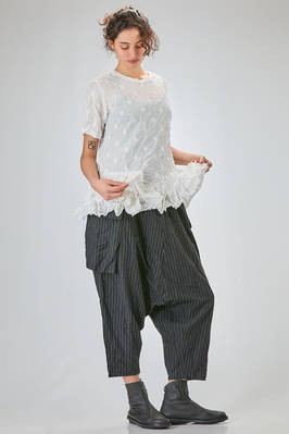 t-shirt lunga e morbida in garza froissé di poliestere lavato - COMME des GARÇONS - COMME des GARÇONS 