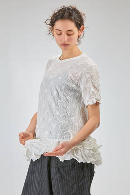 t-shirt lunga e morbida in garza froissé di poliestere lavato - COMME des GARÇONS - COMME des GARÇONS 