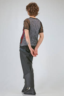 t-shirt al fianco, morbida e asimmetrica in rete di poliestere trattato - COMME des GARÇONS - COMME des GARÇONS 