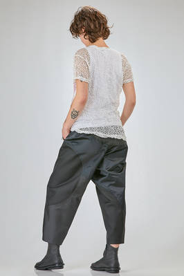 hip-lenght t-shirt, soft and asymmetrical in treated polyester net - COMME des GARÇONS - COMME des GARÇONS 