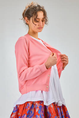 cardigan corto e asciutto in jersey di poliestere - COMME des GARÇONS - COMME des GARÇONS 