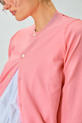 cardigan corto e asciutto in jersey di poliestere - COMME des GARÇONS - COMME des GARÇONS 